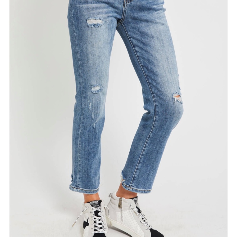 NWT! Rosen Los Angeles Vintage Washed Straight Leg Jeans Size 27